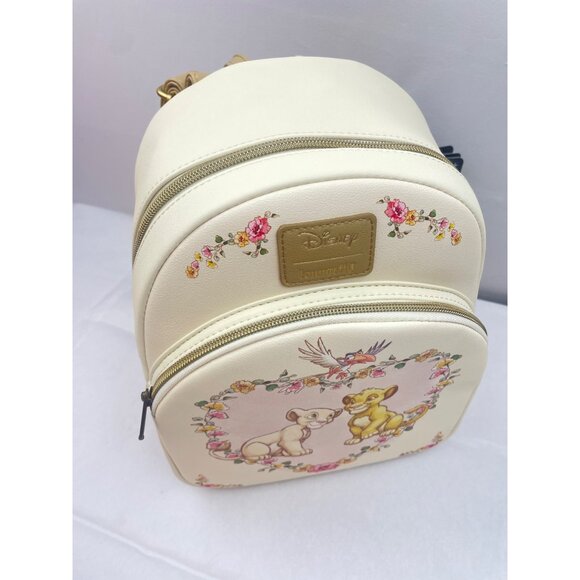 Loungefly Disney The Lion King Young Simba & Nala Heart Mini Backpack - Picture 6 of 15